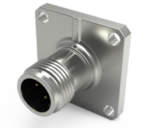 针式法兰板端, 板前固定, 压接式