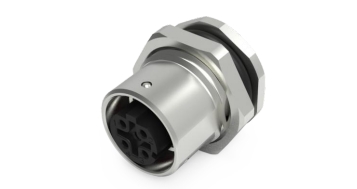 玻珠式插孔快插板端连接器板后固定, 浸焊